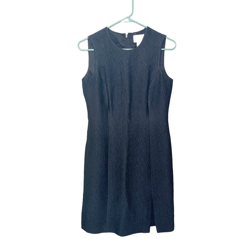 Oscar De La Renta Vtg Womens Sz 6 Black Sleeveless Sheath Dress Lined 2000’s Y2k